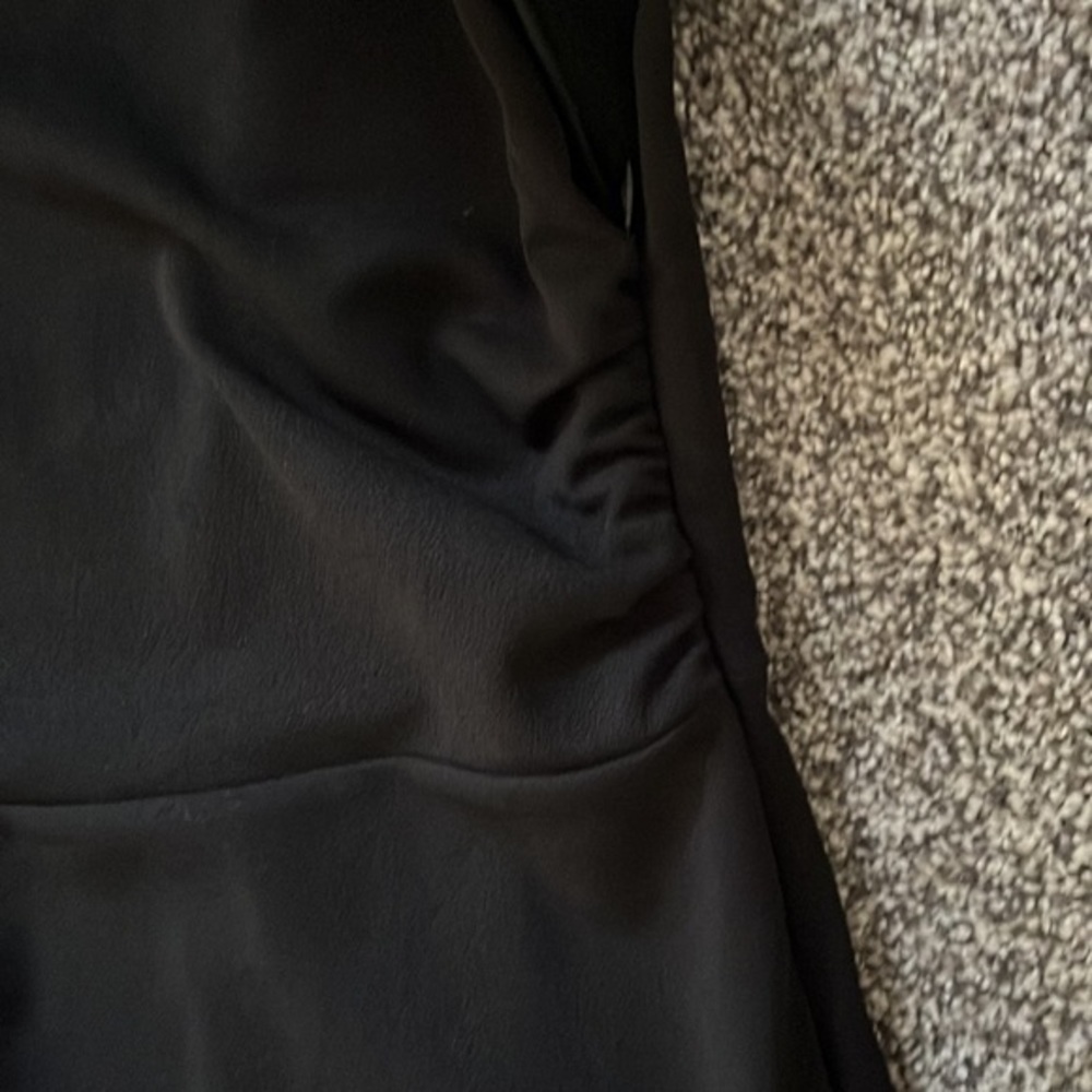 ASOS Black Midi One Shoulder Dress Size 2 - Picture 3 of 7